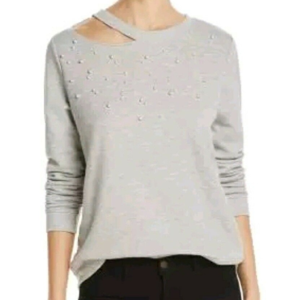 Alison Andrews A+A Gray Asymmetrical Sweatshirt M - Picture 1 of 1